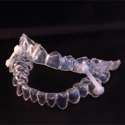 Oral appliance on black background